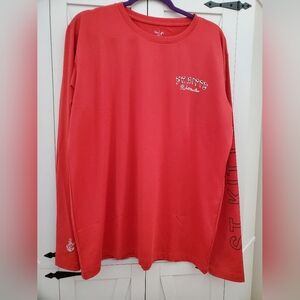 Red St. Kitts Long Sleeve Shirt Size XL NWOT. Purchased In ST. Kitts.